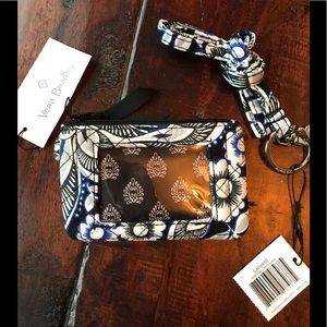 Vera Bradley zip ID case with Lanyard